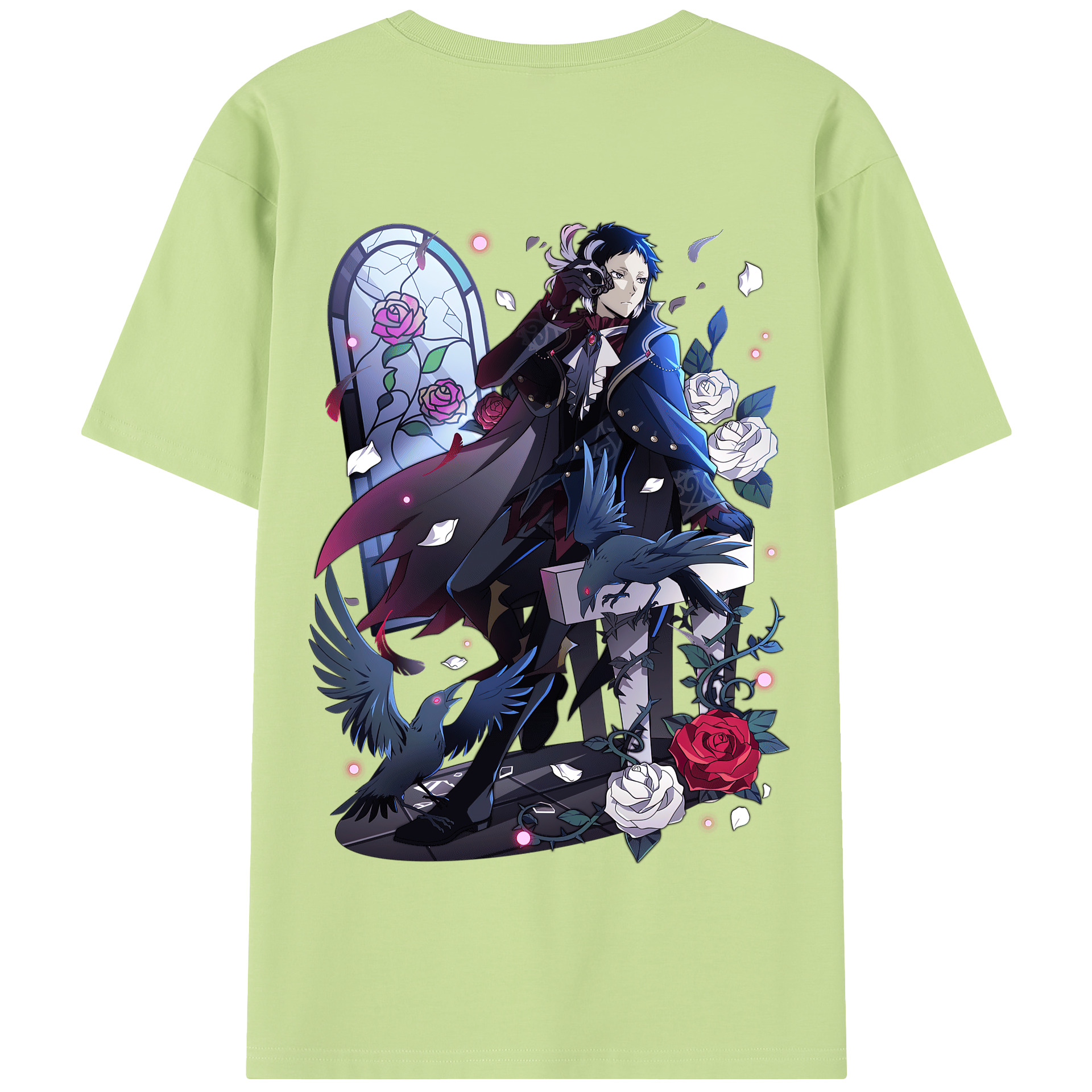 （画像用） 文豪ストレイドッグス Bungo Stray Dogs 綿100％半袖Tシャツ（背面プリント）